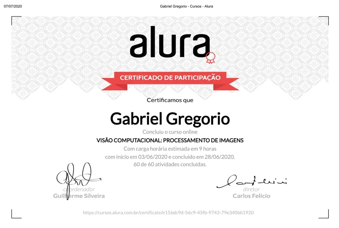 VISÃO COMPUTACIONAL: PROCESSAMENTO DE IMAGENS