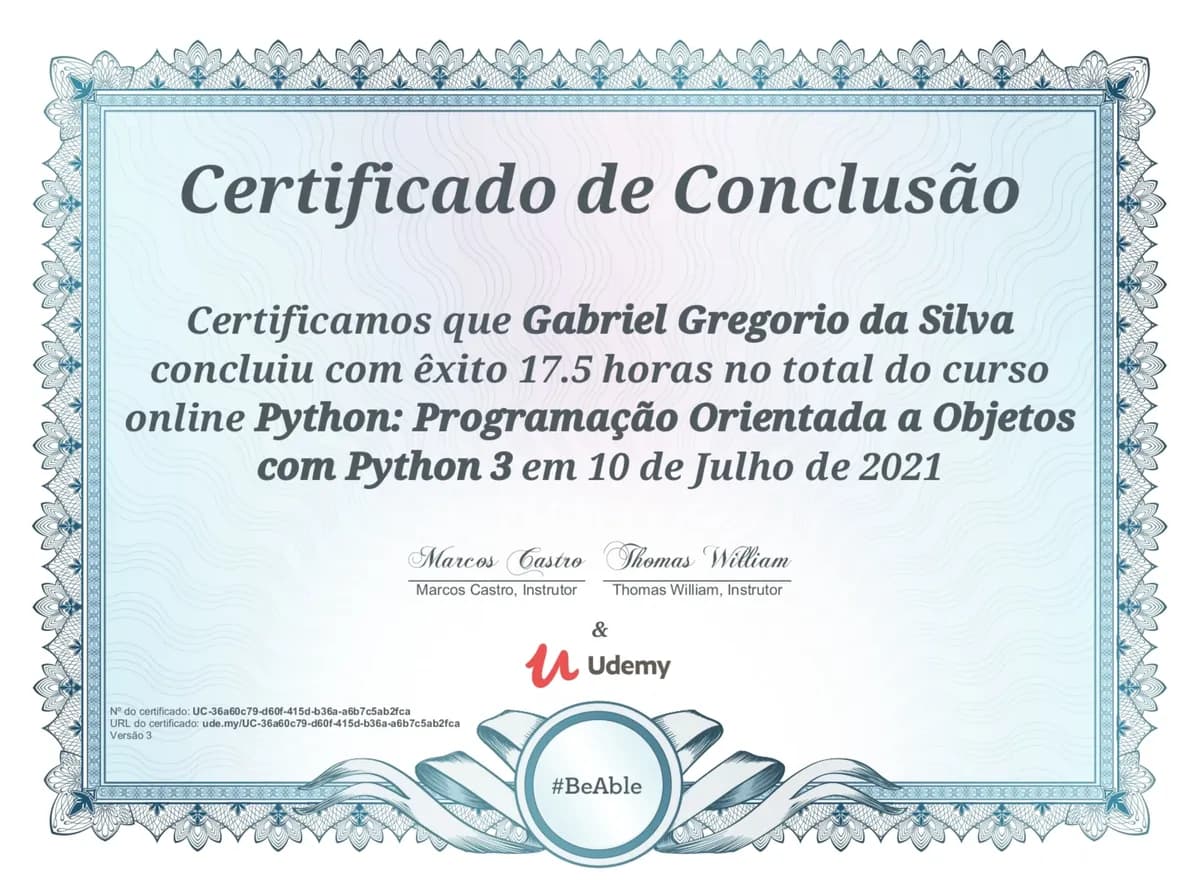 Python: Programação orientada a Objetos com python3