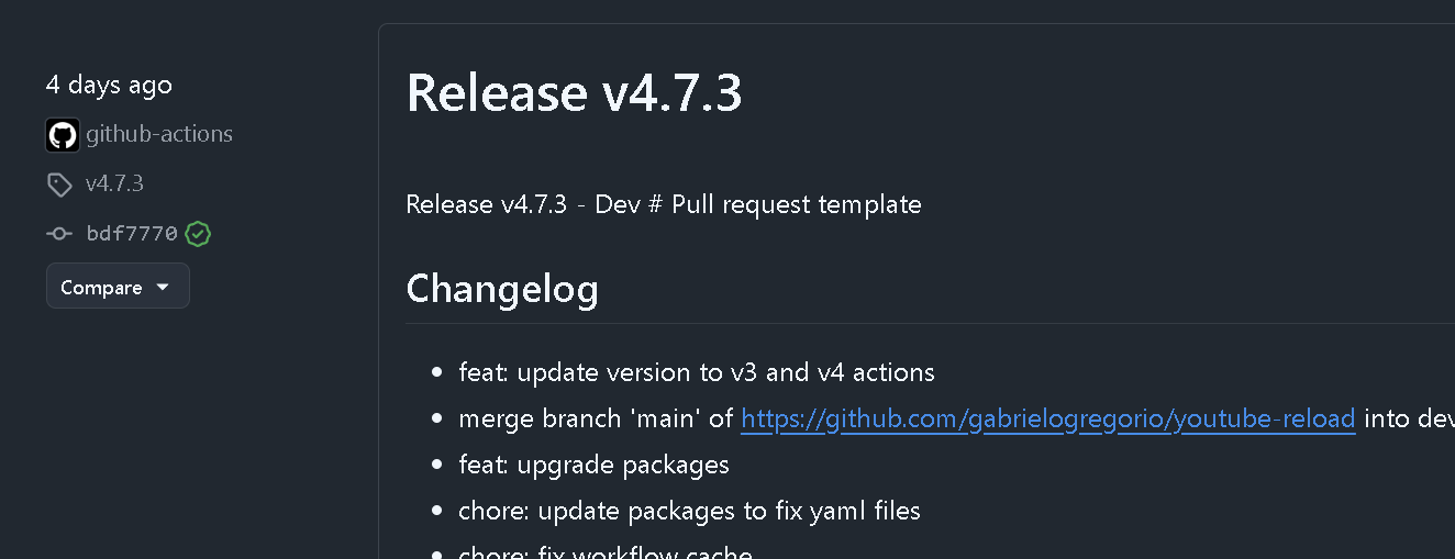 Create Release and Tag